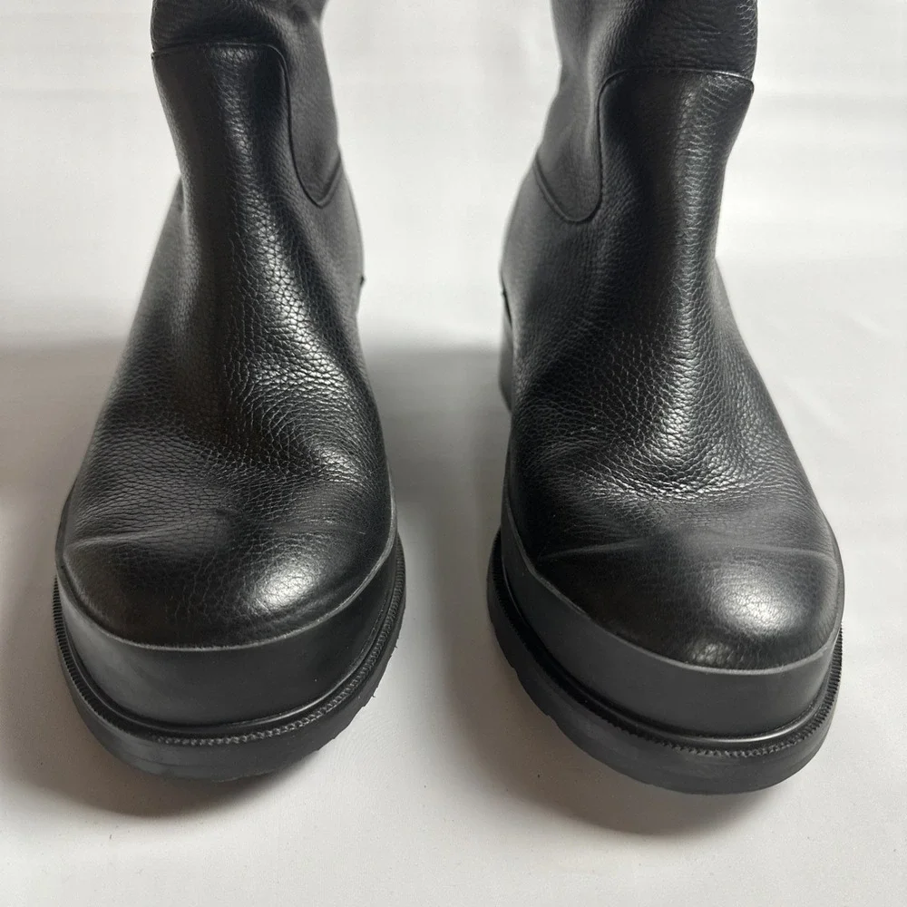 Hunter Cozy Luxe Quiet Luxury Winter Boots Women's 10 Black Faux Fur après ski